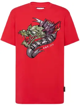 Philipp Plein: Красная футболка  Tattoo