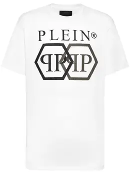 Philipp Plein: Белая футболка  Hexagon