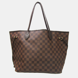 Louis Vuitton: Коричневая сумка-шоппер  Neverfull