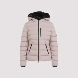 Moncler: Розовая куртка  Herbe