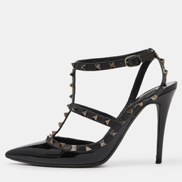 Valentino: Чёрные сандалии  Rockstud