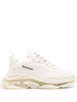 Balenciaga: Белые кроссовки  Triple S