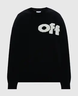 Off-White: Чёрный свитер 