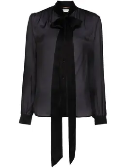 Saint Laurent: Шёлковая рубашка 
