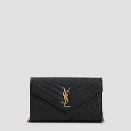 Saint Laurent: Чёрный кошелёк  YSL