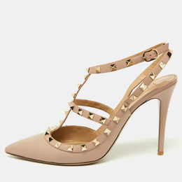 Valentino: Розовые сандалии  Rockstud