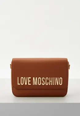 Love Moschino: Коричневая сумка 