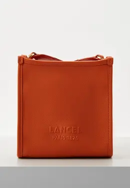 Lancel: Оранжевая сумка 