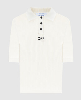 Off-White: Белое поло 