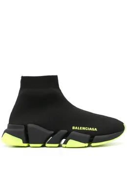 Balenciaga: Чёрные кроссовки  Speed.2