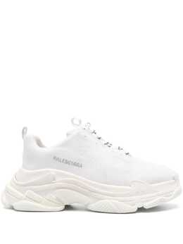 Balenciaga: Белые кроссовки  Triple S