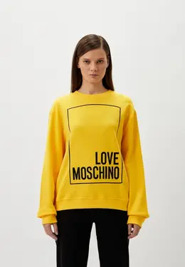 Love Moschino: Жёлтый свитшот 