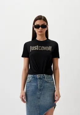 Just Cavalli: Чёрная футболка 