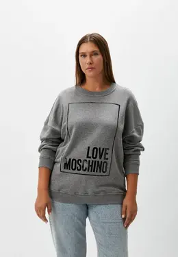 Love Moschino: Серый свитшот 