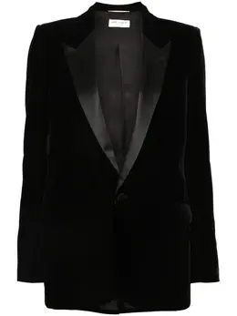 Saint Laurent: Бархатная куртка 