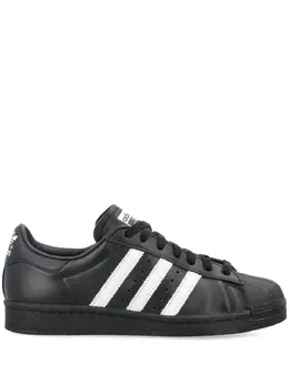 adidas: Чёрные кроссовки  Superstar