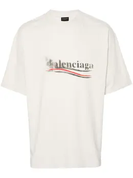 Balenciaga: Белая футболка 