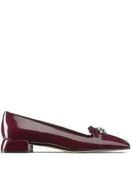 Jimmy Choo: Бордовые балетки 