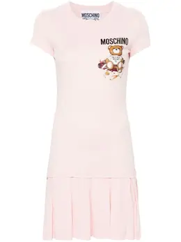 Moschino: Платье с принтом 