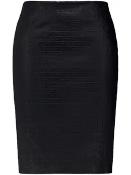 Givenchy: Кожаная юбка  4G