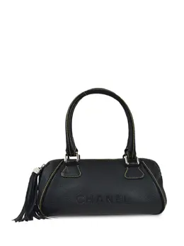 CHANEL Pre-Owned: Чёрная сумка-шоппер 