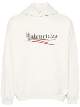 Balenciaga: Белая толстовка 