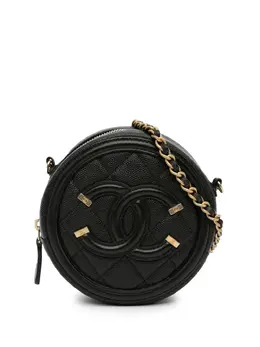 CHANEL Pre-Owned: Чёрная сумка через плечо 