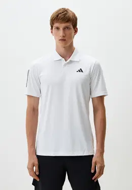 adidas: Белое поло 