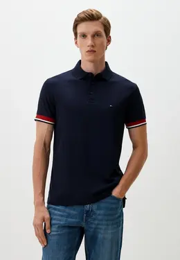 Tommy Hilfiger: Синее поло 