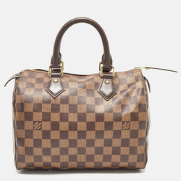 Louis Vuitton: Коричневая сумка  Speedy 25