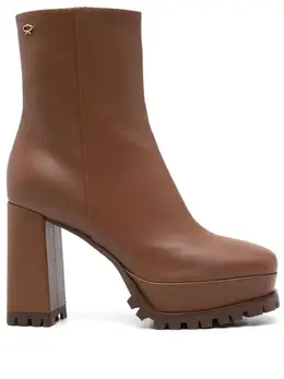 Gianvito Rossi: Коричневые ботинки 