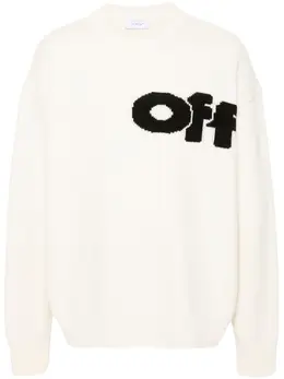 Off-White: Белый свитер 