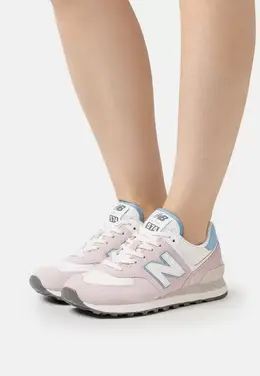 New Balance: Розовые кроссовки 