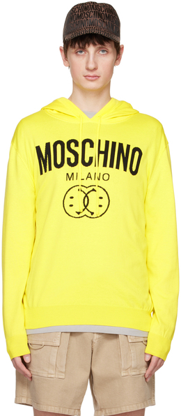 Moschino: Жёлтая толстовка 