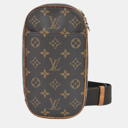 Louis Vuitton: Коричневая сумка  Pochette