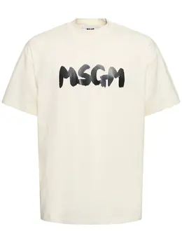 MSGM: Белая футболка 