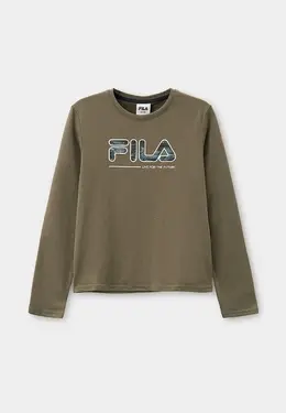 Fila: Свитшот цвета хаки 