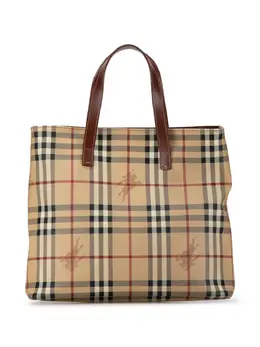 Burberry Pre-Owned: Коричневая сумка-шоппер 