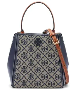 Tory Burch: Синяя сумка-шоппер  McGraw