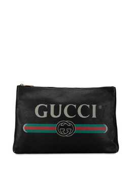 Gucci Pre-Owned: Чёрный клатч 