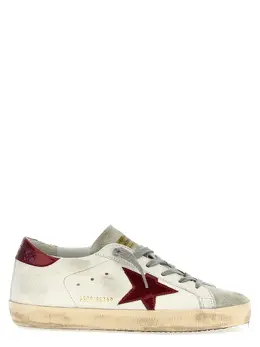 Golden Goose: Красные кроссовки  Superstar sneakers