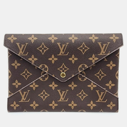 Louis Vuitton: Коричневый клатч 