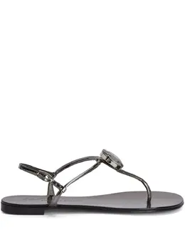Giuseppe Zanotti: Серебристые сандалии 