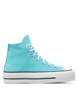 Converse: Голубые кеды  Chuck Taylor All Star Lift