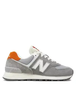 New Balance: Серые кроссовки 