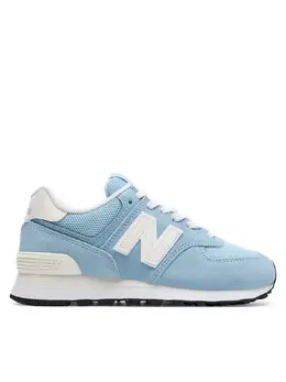 New Balance: Голубые кроссовки 