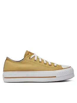 Converse: Жёлтые кеды  Chuck Taylor All Star Lift