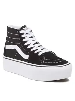 Vans: Чёрные кеды  SK8-Hi Tapered