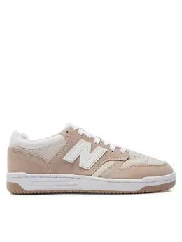 New Balance: Бежевые кроссовки 
