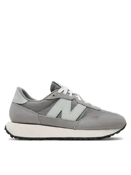 New Balance: Серые кроссовки 